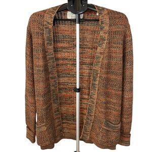 Francesca for Damon Vintage Made in Italy Wool Blend Space Cardigan Orange 14